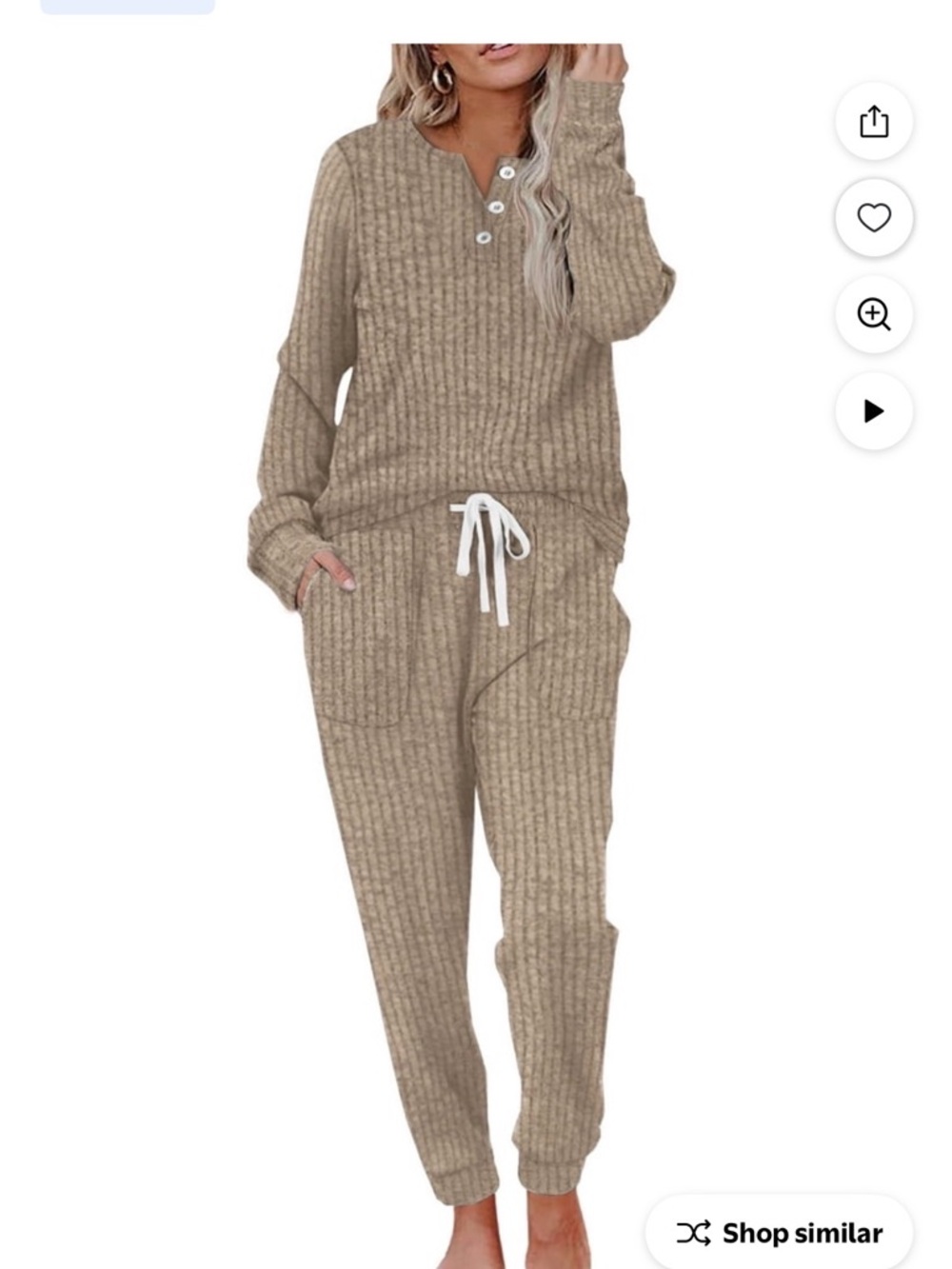 NWT, Women’s, Moshu Pajama set, brown, large, B39